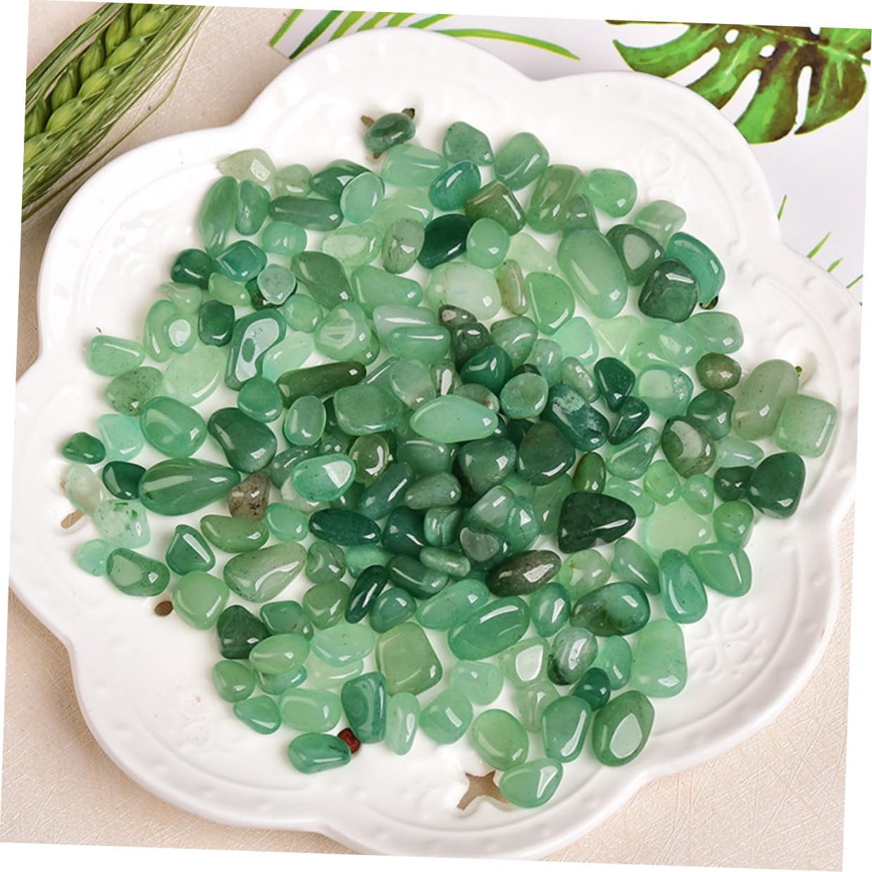 COHEALI Natural Eastling Jade Aquarium Rocks 7-9mm Fish Tank Stones 2lb Bulk Gravel Decorative Landscaping for Freshwater Aquatic Pets