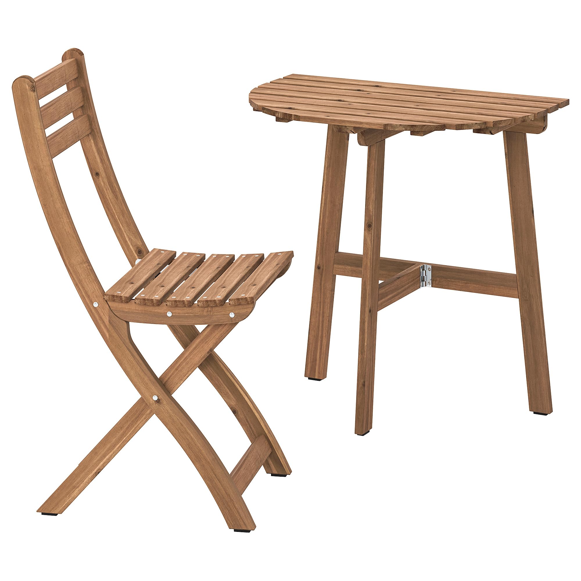Table pliante ASKHOLMEN en bois marron foncé 70x44 cm avec fixation murale robuste