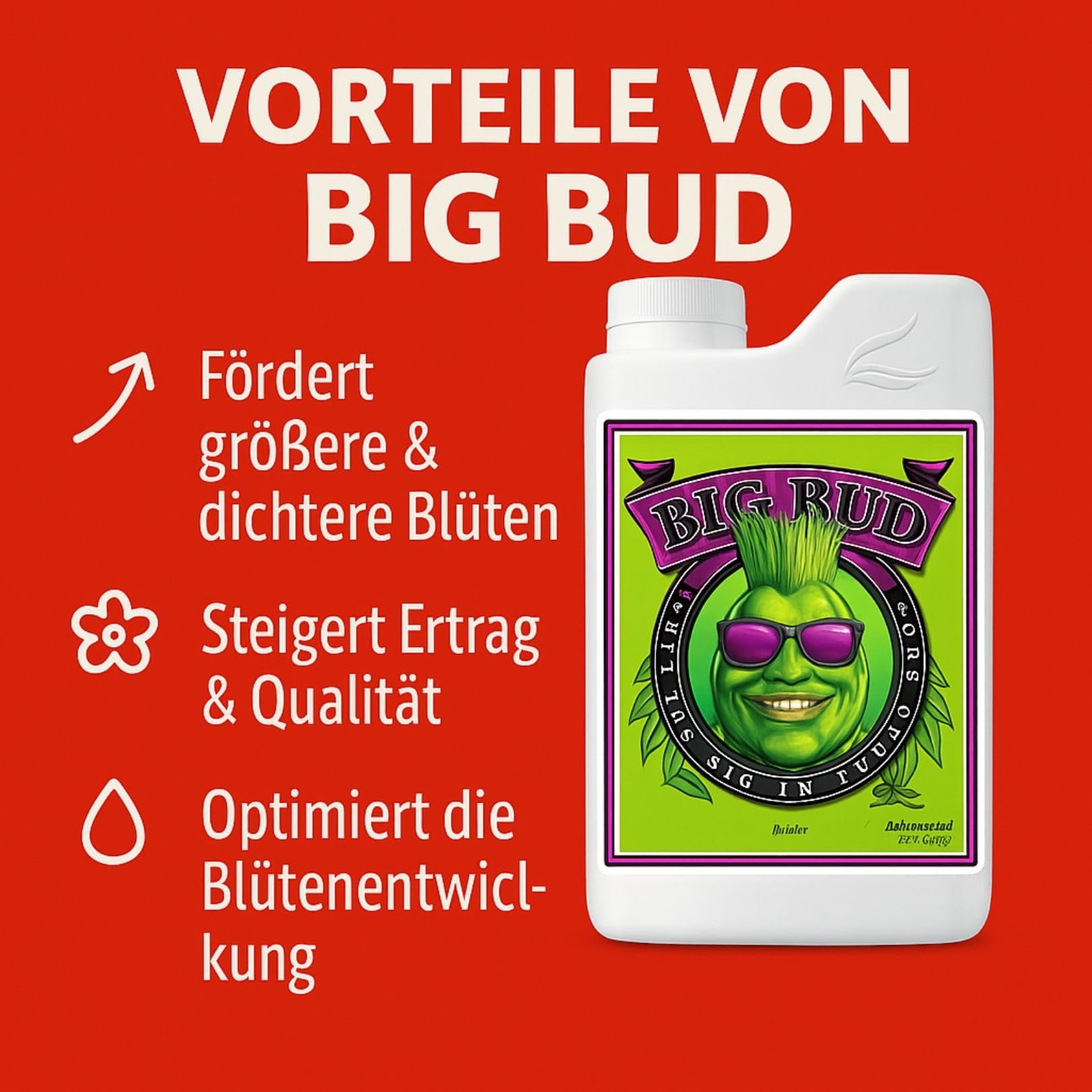 Weedness Advanced Nutrients Big Bud 5 Liter - NPK Dünger Grow Anbau Indoor Erde Flüssigdünger Organischer Bio