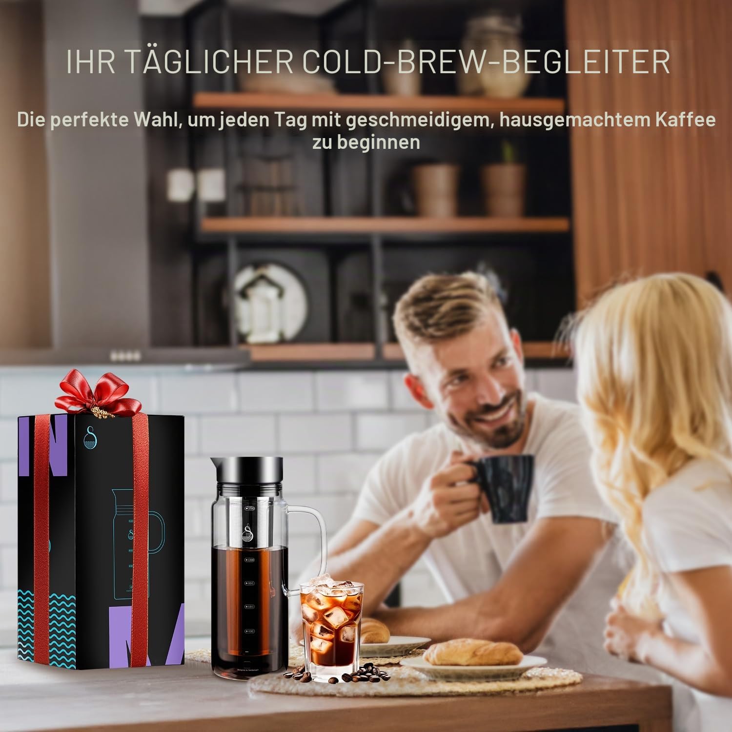 SAMBANGAN Cold Brew Kaffeebereiter, Coffee Maker Kalter Kaffee Kaffeemaschine