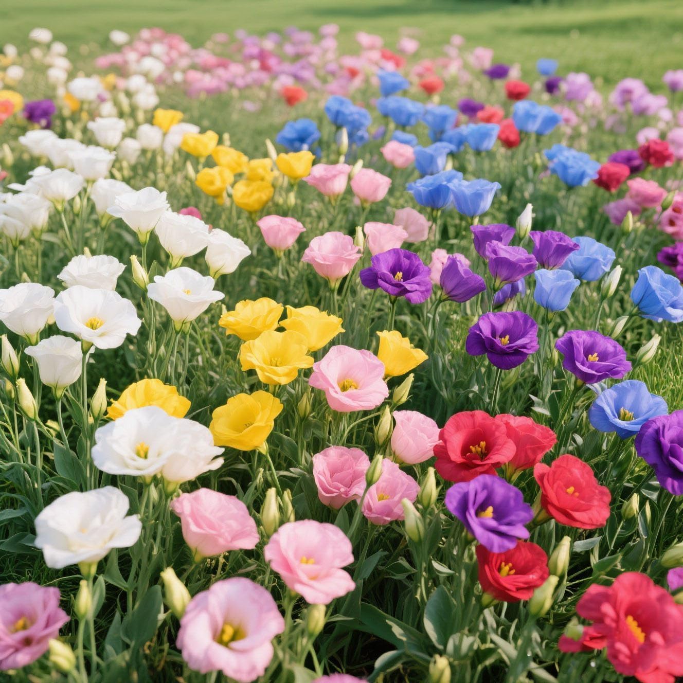 3000+ Lisianthus Seeds, Winter Hardy Mix (6 Colors), Non-GMO, Low Maintenance Perennial Flower Seeds | White, Yellow, Red, Pink, Blue, Purple - 5