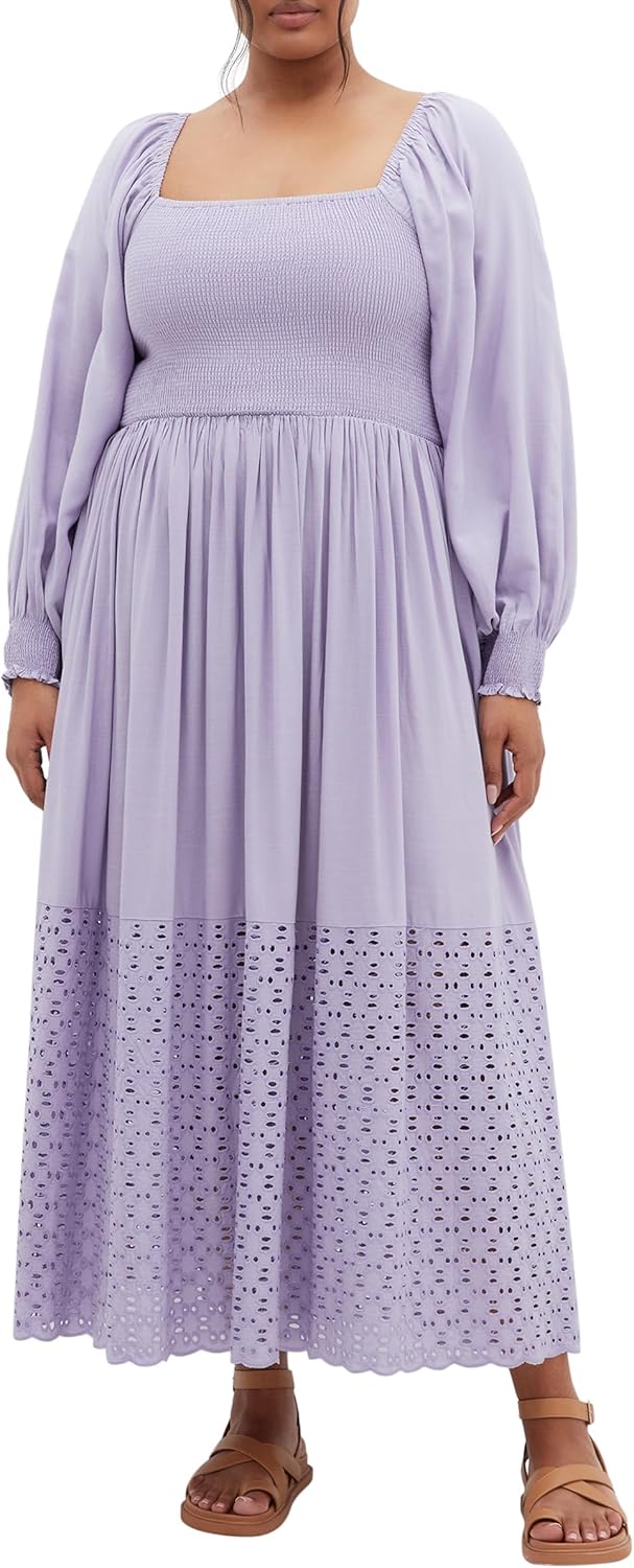 City Chic Women's Plus Size Dress - Kaya Lavender 14 Plus