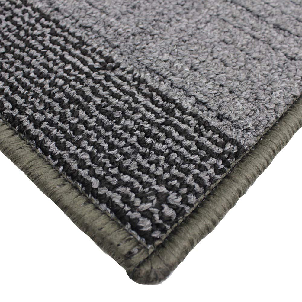 JVL Palmero Machine Washable Latex Backed Carpet Door Mat, Grey/Black, 40 x 70 cm (Rectangular) - Image 3