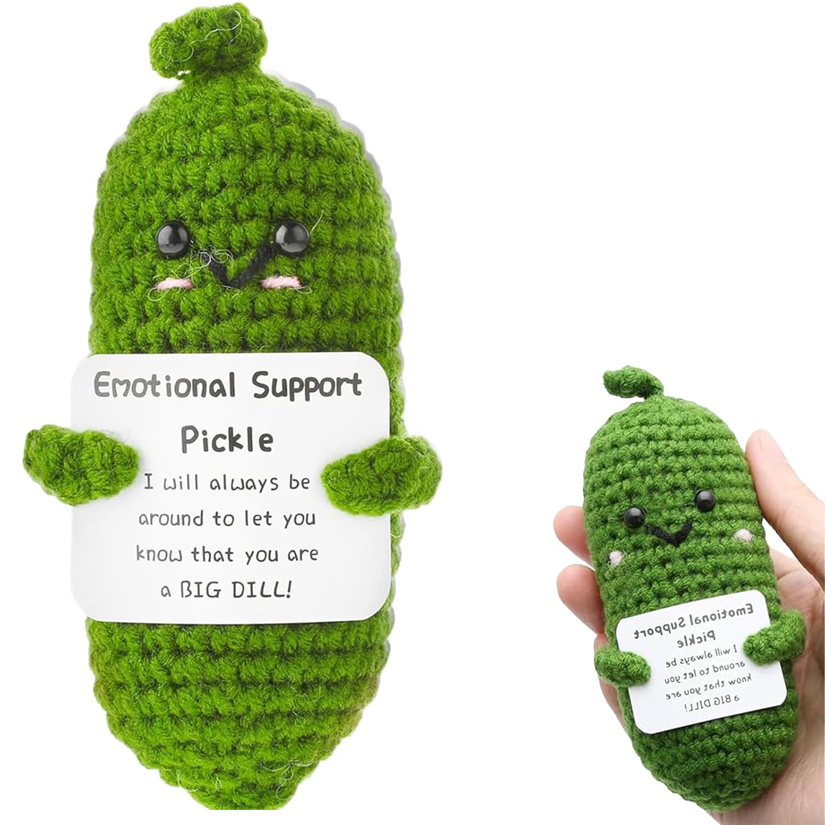 Handmade Pickle Plush,Emotional Support Vegetable for Comfort Positive Gift for Friends
