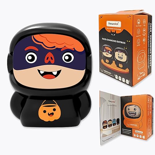 Altavoz Bluetooth para niños para música mini altavoz inalámbrico que cambia la cara con luz RGB, función TWS, regalos de cumpleaños, decoración de