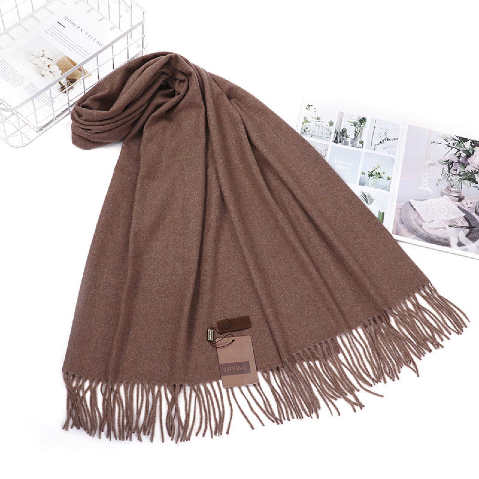 Schal Damen Schals Halstuch Herren Mütze Frühling Herbst Winter Mode Winterschal Frau Weiß Kaschmirschal Lang Dick Warm Einfarbig Schal Herbst Und Winter Wollschal
