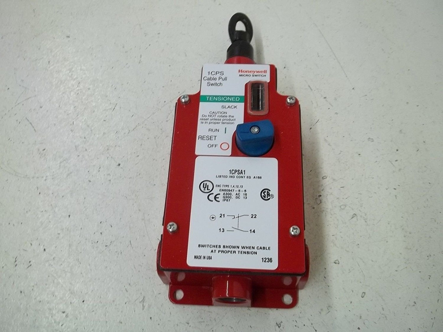 HONEYWELL S&C 1CPSA1 CABLE PULL SAFETY SWITCH, 250FT