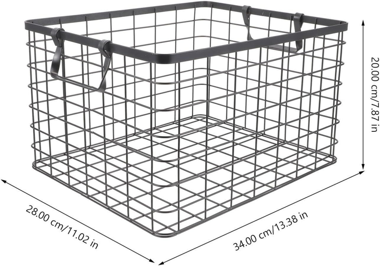 KESYOO Round Iron Firewood Basket for Outdoor Use Metal Log Holder Handle Rustic Firewood Storage Basket for Fireplace and Patio