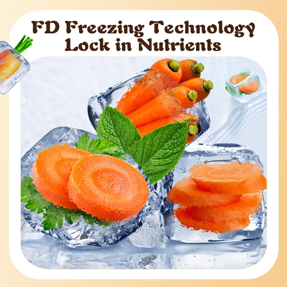 Freeze-Dried Diced Carrots - 1.76lb (28oz) Jar | Long Shelf Life Pantry Staple | Emergency Food, Cooking & Snacking | Vegan, Non-GMO, No Preservatives. Non-GMO Dehydrated Diced Carrots.
