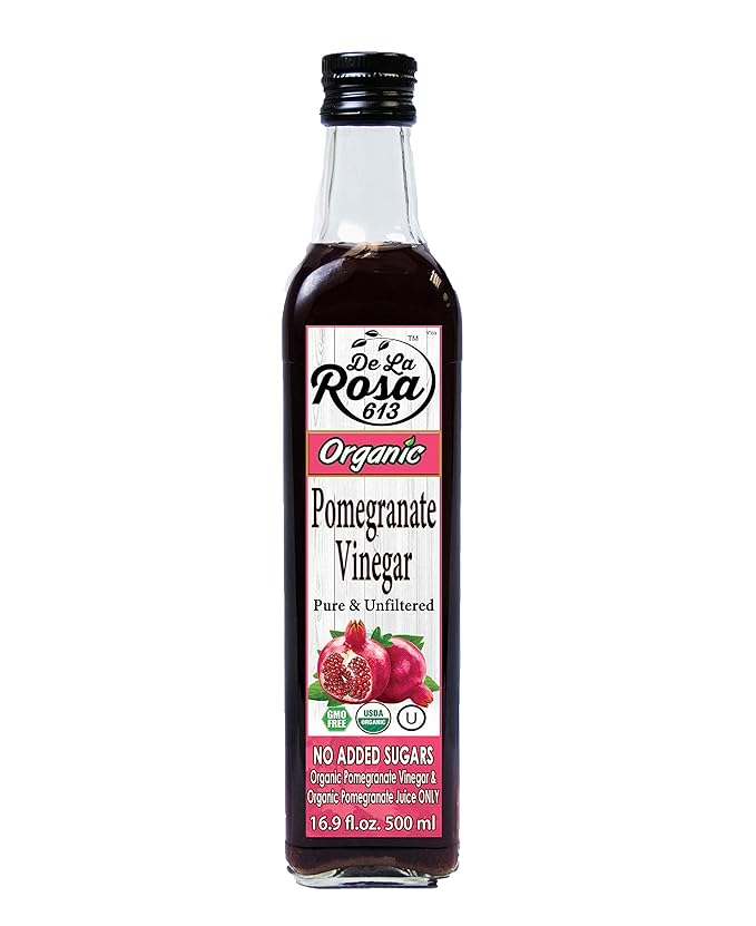Aceite de Oliva Extra Virgen Orgánico y Vinagre de Granada De La Rosa 16.9 oz (Pack de 2) miniatura 4
