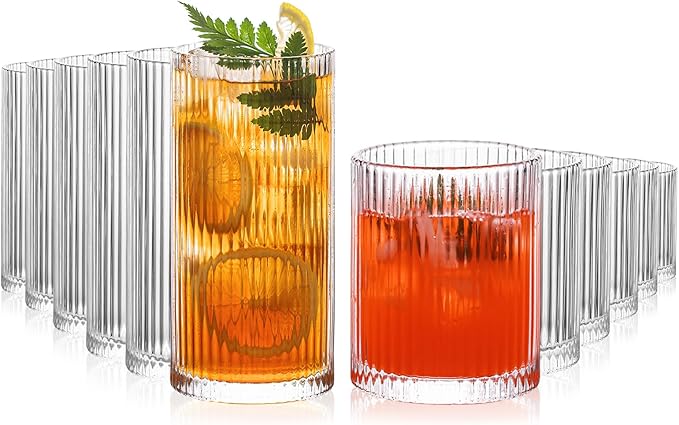 12-Piece Vintage Glasses