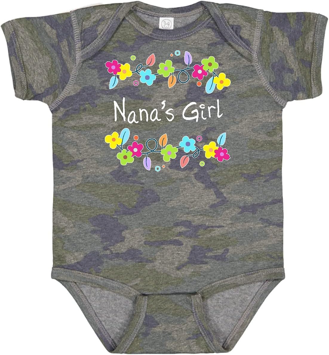 inktastic Nanas Girl- Bright Flowers Baby Bodysuit
