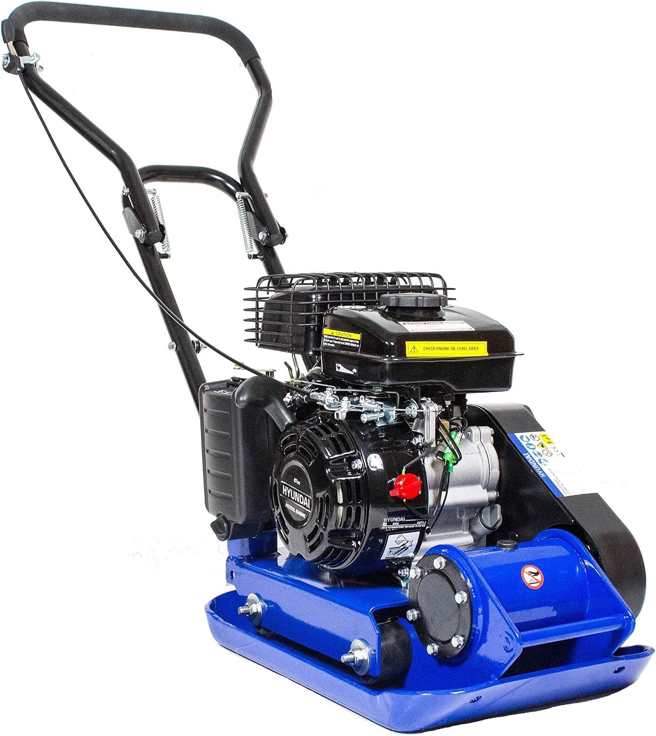 B&Q -  87Cc Petrol Plate Compactor / Wacker Plate With Wheel Kit And Paving Pad Hycp5030
