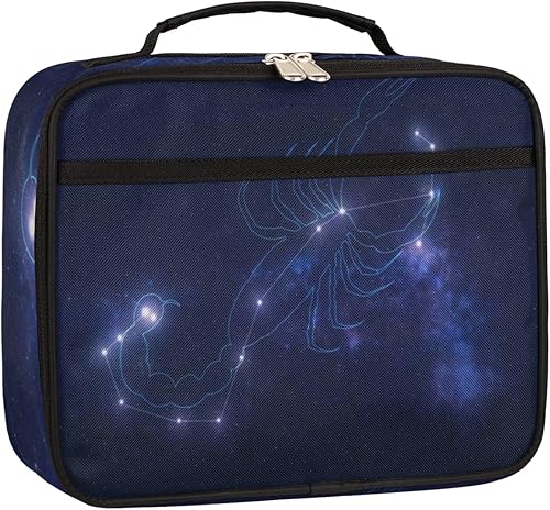 Scorpio Constellation - Bolsa de almuerzo reutilizable para mujeres, bolsa de almuerzo aislada para hombres y adultos, a prueba de fugas, lonchera