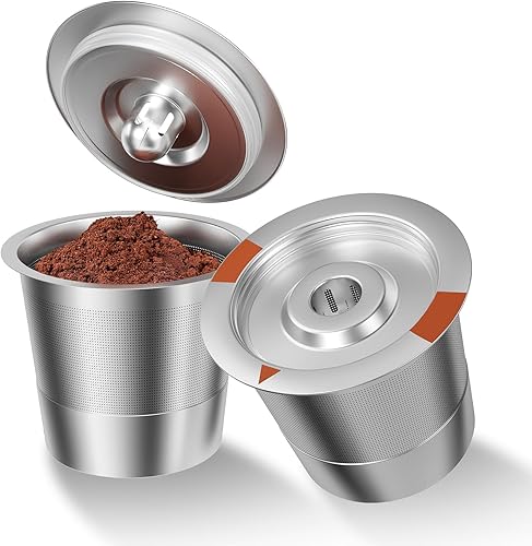 Cápsulas de café reutilizables K Cups para Keurig filtro de café K Cups recargables de acero inoxidable completo compatible con cafeteras 1.0 y 2.0