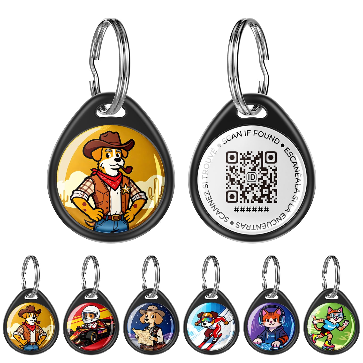 Placa de perro con código QR contra pérdidas: identifica a tu mascota con info actualizable 8