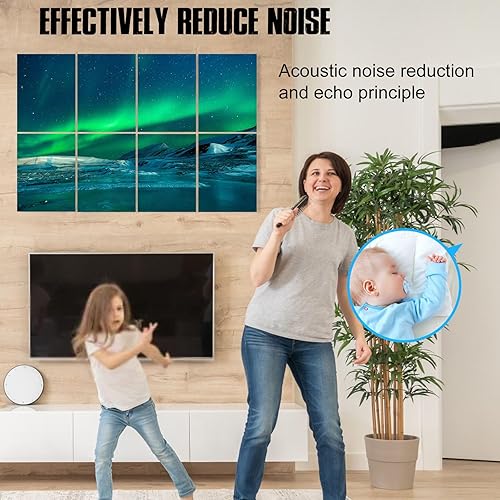 Miniatura 5 de Acoustic Panels Soundproof Wall Panels Sound Absorbing Wall Art Sound Proofing Panels for Walls, 8 Pack 12x16" Recording Studio Acoustical Treatments