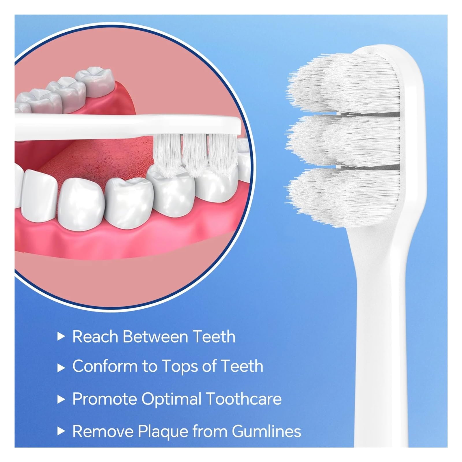 Cabezales de repuesto for cepillos de dientes con 1000 cerdas suaves, compatibles con Philips