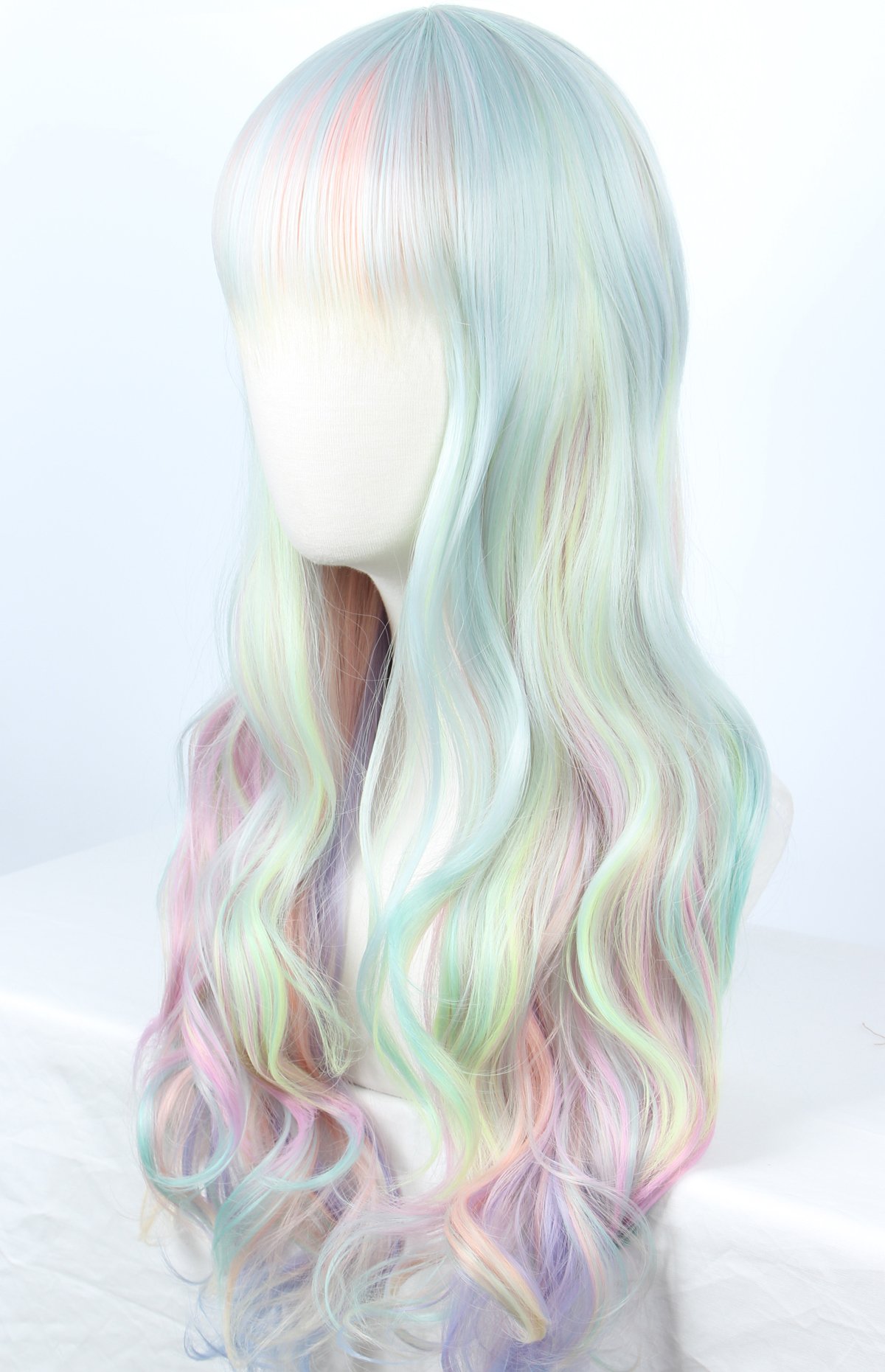 Linfairy Womens Blonde Wig Costume Cosplay Wig + 50cm Ponytail: long ombre