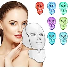 LED Face Mask Light Therapy, 7 Colors for Skin Vitality, Home Beauty Device - Light Therapy for Face