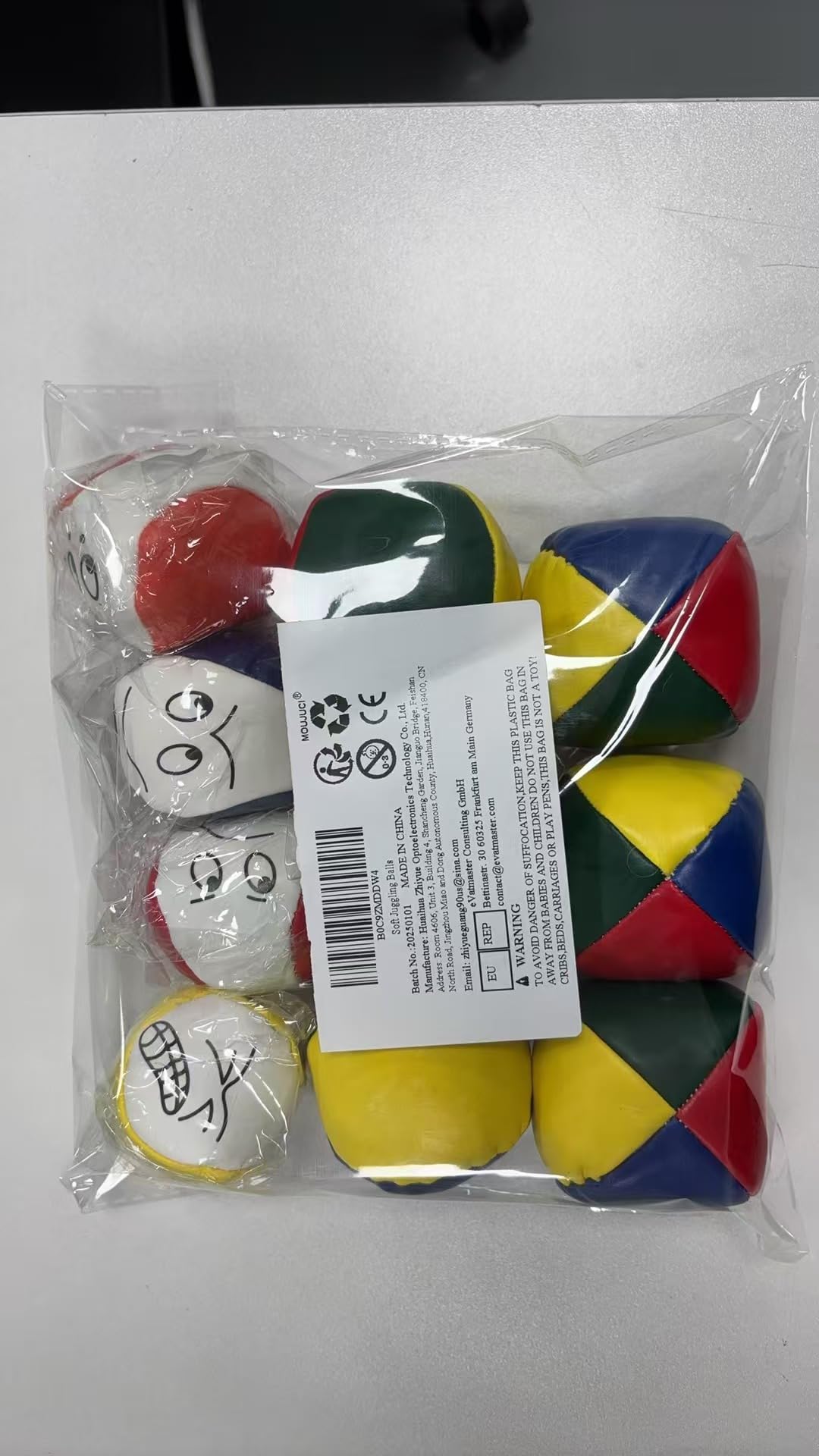 Set Di 12 Palline Da Giocoliere Morbide Per Principianti - Gioco Interattivo Bambini E Adulti, Diametro 5 Cm, Colori Vivaci (Rosso, Giallo, Verde, Blu)