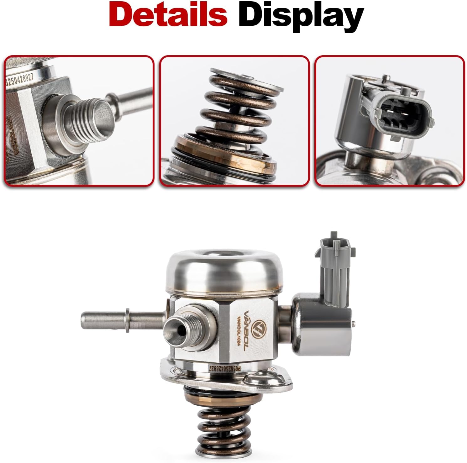 High Pressure Fuel Pump Compatible with Ford Explorer 16-19, Escape 17-19, Fusion 17-20, Focus 16-18, Edge 15-18, Mustang 15-21, Lincoln MKZ MKC 2.0L 2.3L Replace HM10033 EJ7Z9350A