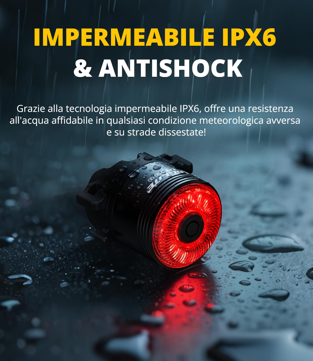 Feu Arrière De Vélo YOSOO Avec Capteur De Freinage Et Affichage De La