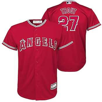 ANGELS ユニフォーム 赤 27 TROUT ANGELS ユニフォーム 赤 27 TROUT MIKE TROUT LA Angels #27