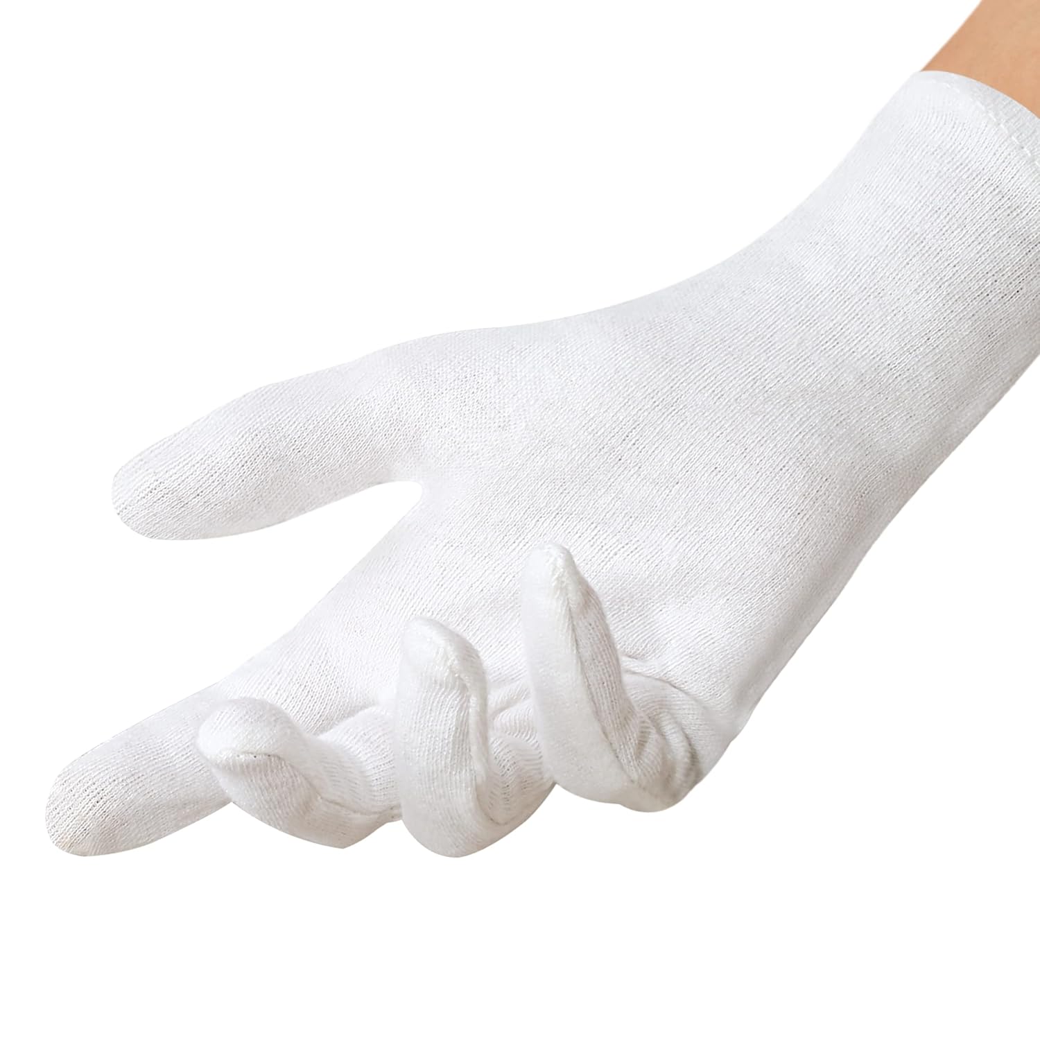 24 pcs White Cotton Gloves, Soft Moisturizing Gloves for Eczema and Dry
