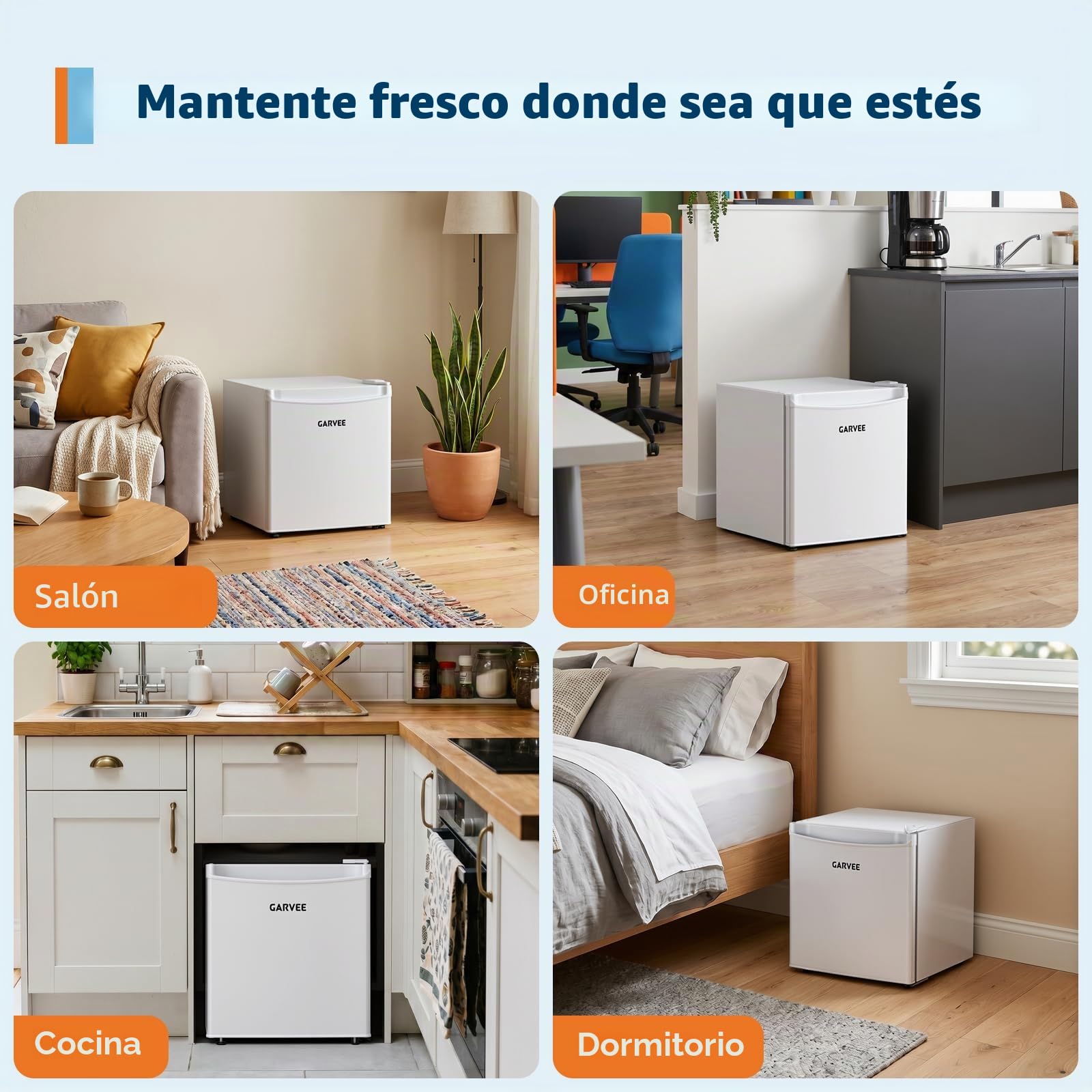 Nevera Pequeña 45L Enfriamiento Rápido En La Cámara de Refrigeración, Mini Nevera Frigorifico Rango Temperatura 0-18º, Bajo Consumo, Puerta Reversible, Silencioso, para El Hogar y La Oficina