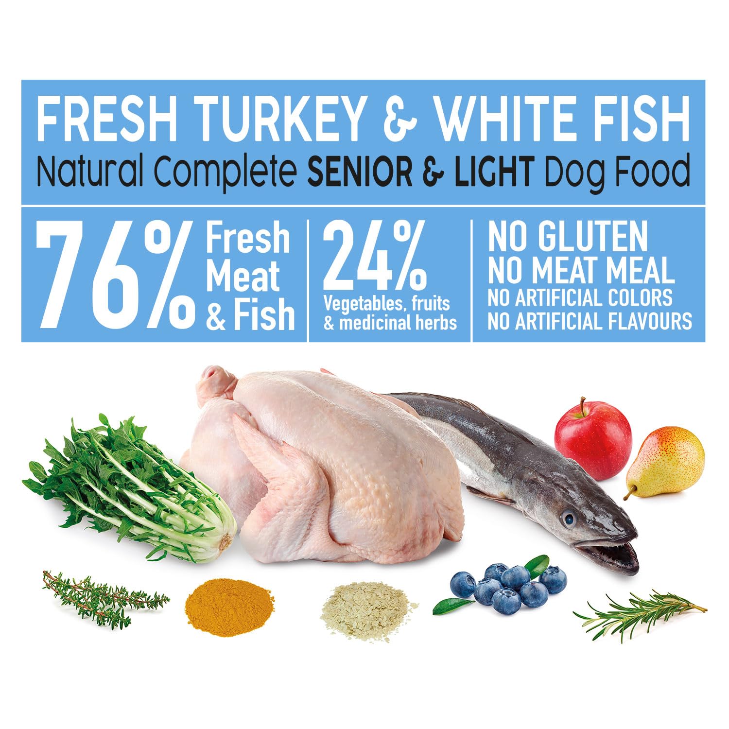 Arquivet Fresh Senior Light Turkey & White Fish 2,5Kg - Karma półwilgotna