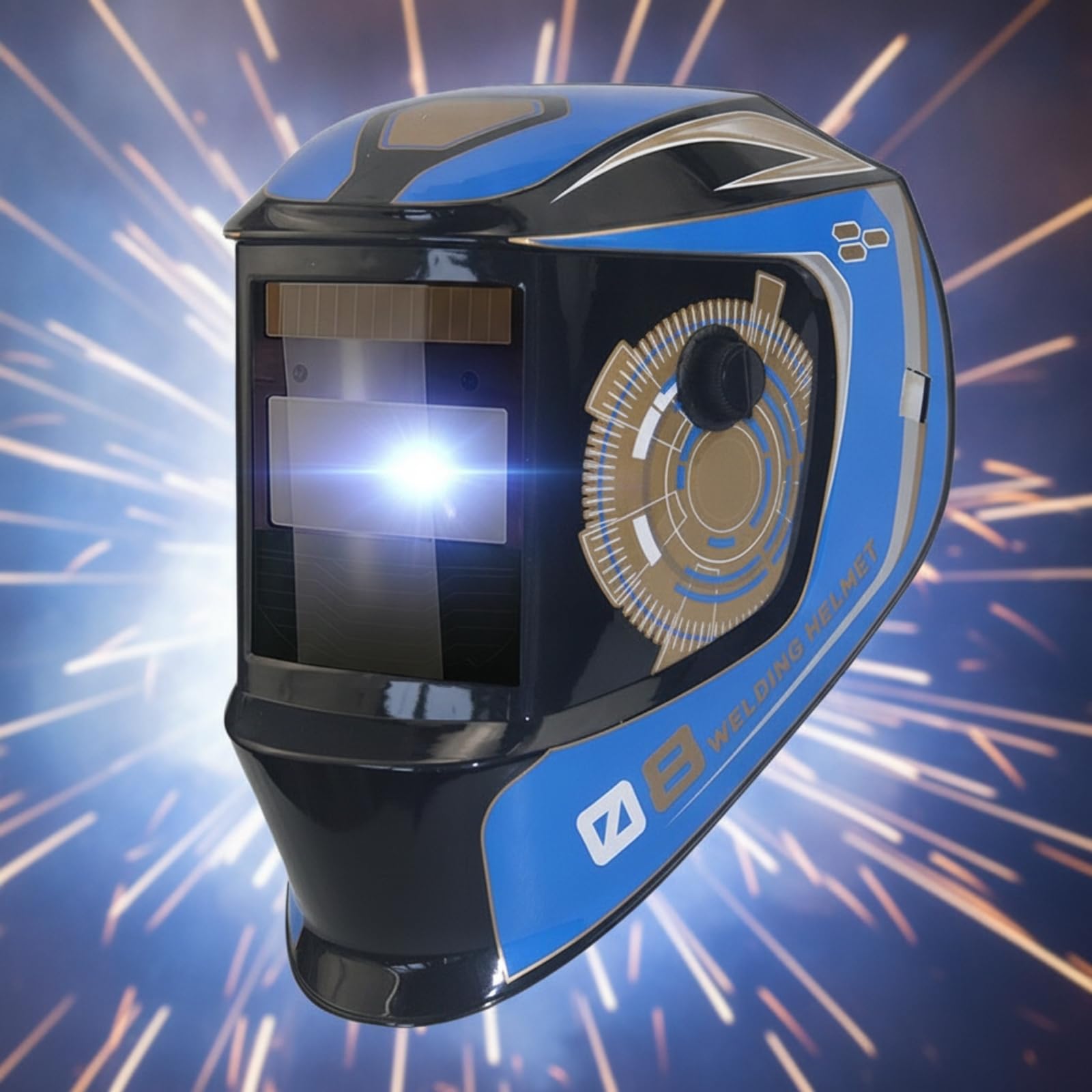 B Baosity de Soldar Profesional Máscara con, Casco De Soldadura De Color Verdadero