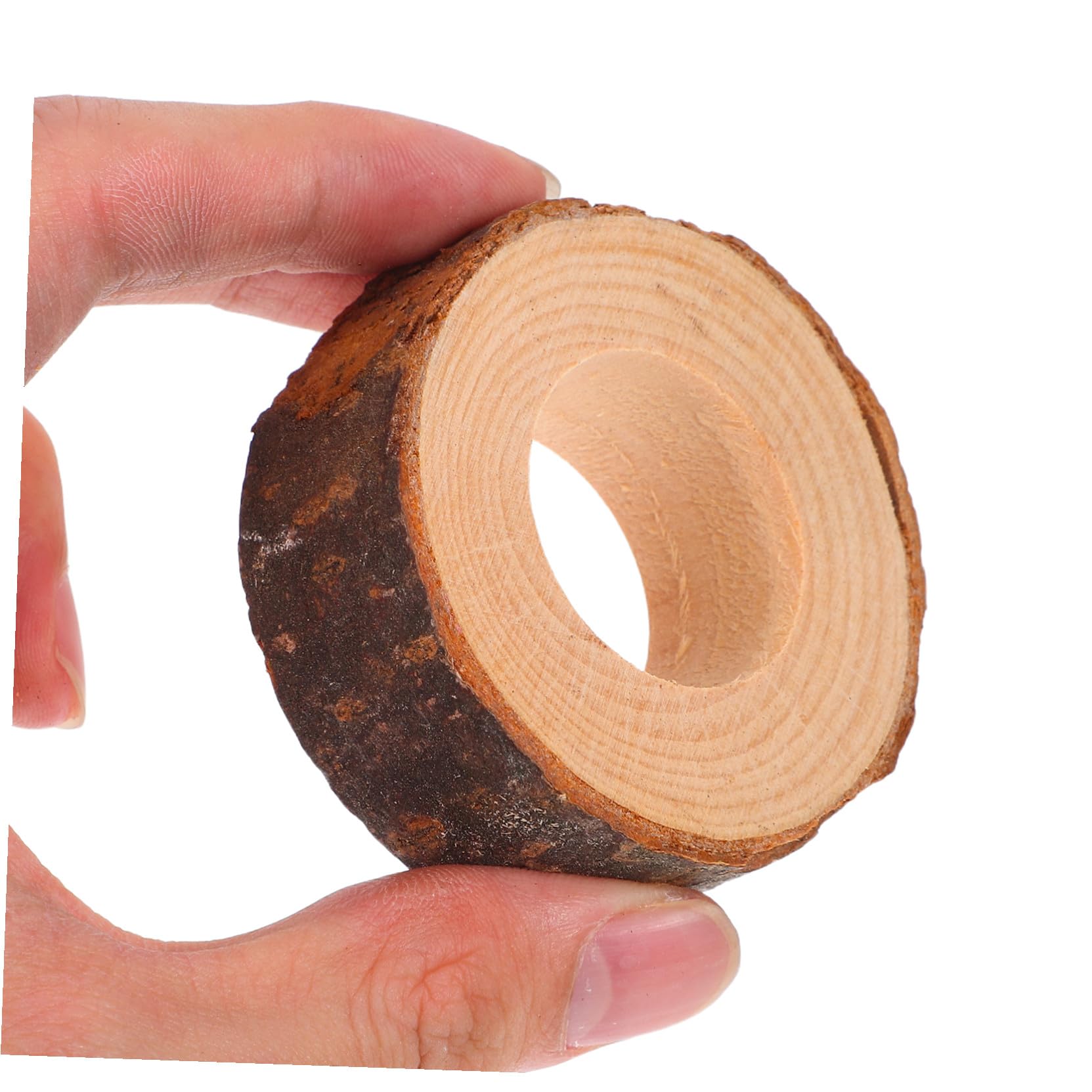 SHINEOFI 20pezzi Portatovaglioli in Legno Rotondi Anelli per Tovaglioli Semplici in Legno per Pranzi Matrimoni Feste Decorazioni per Tavola in Stile Rustico