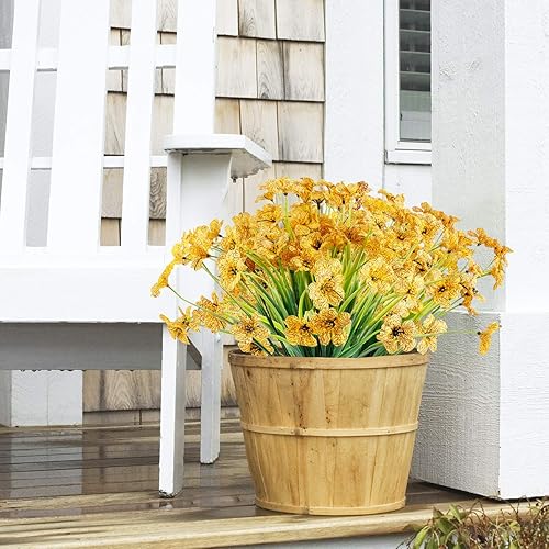 Miniatura 5 de 30 paquetes de flores artificiales para exteriores, resistentes a los rayos UV, flores falsas que no se decoloran, plantas de plástico sintético