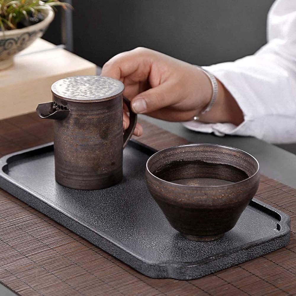 novità Brocche Teiera per tè e caffè Set da tè personalità retrò tè nostalgico per la casa Stile Cinese, Cerimonia del tè a Mezza Bocca in Bronzo Fatto a Mano