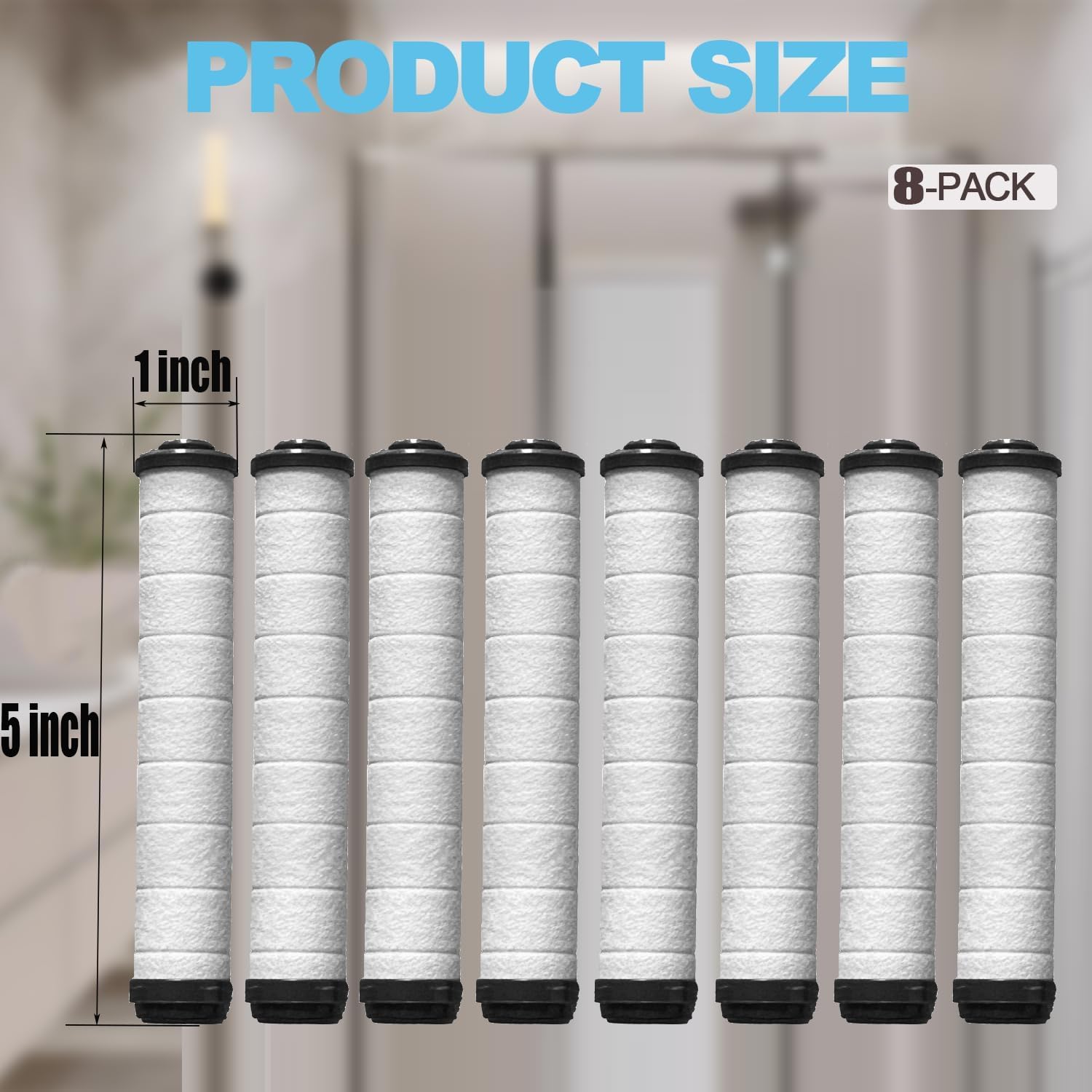 Xianshengle Shower Filter Replacement Set of 8 for Hard Water, Chlorine and Harmful Substances Removal, Compatible with ASIN:B0DPYDR3NZ, B0DPYCR3GJ