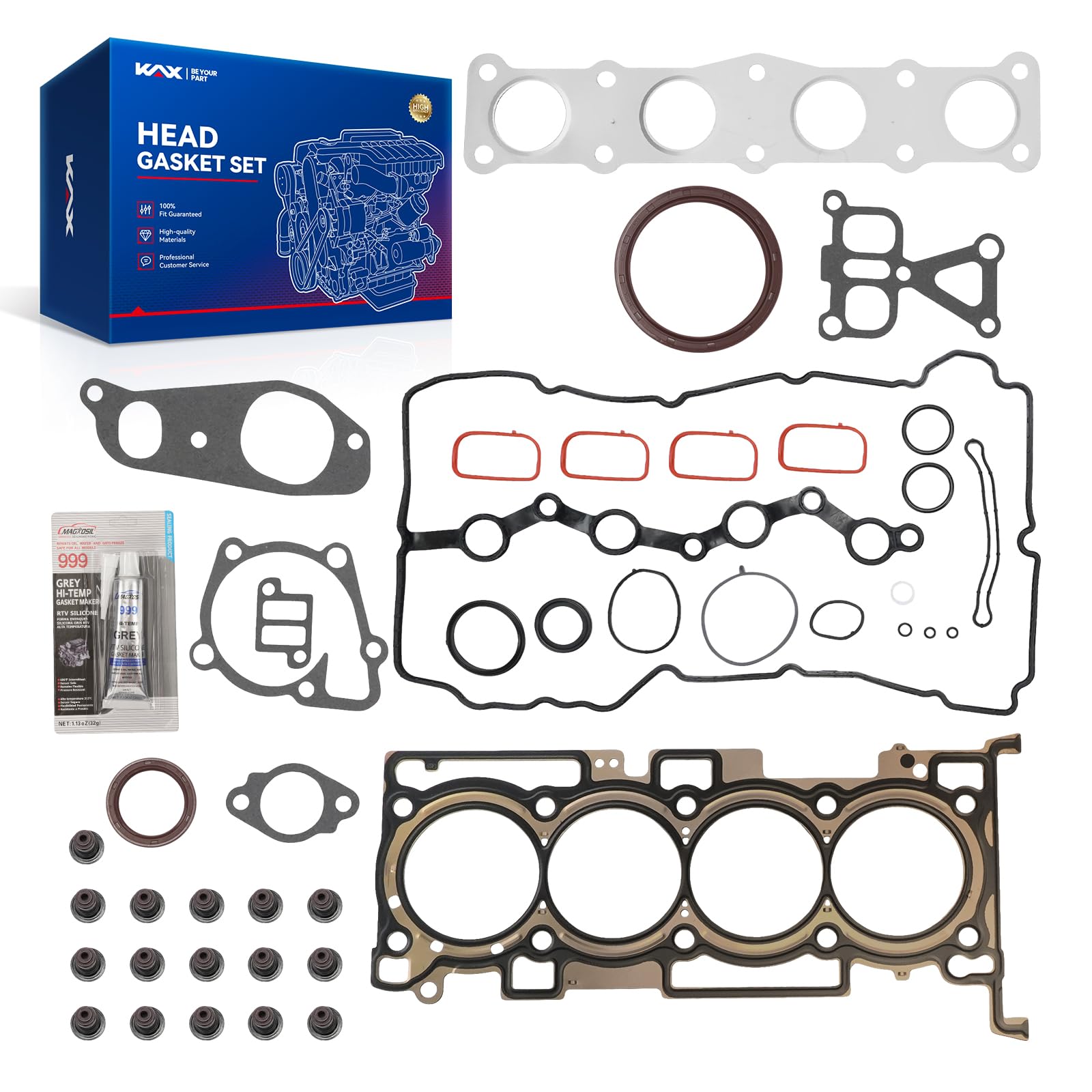 KAX Head Gasket Set Fit for Optima 2011-2015 2.4L, Sonata 2011-2014 2.4L