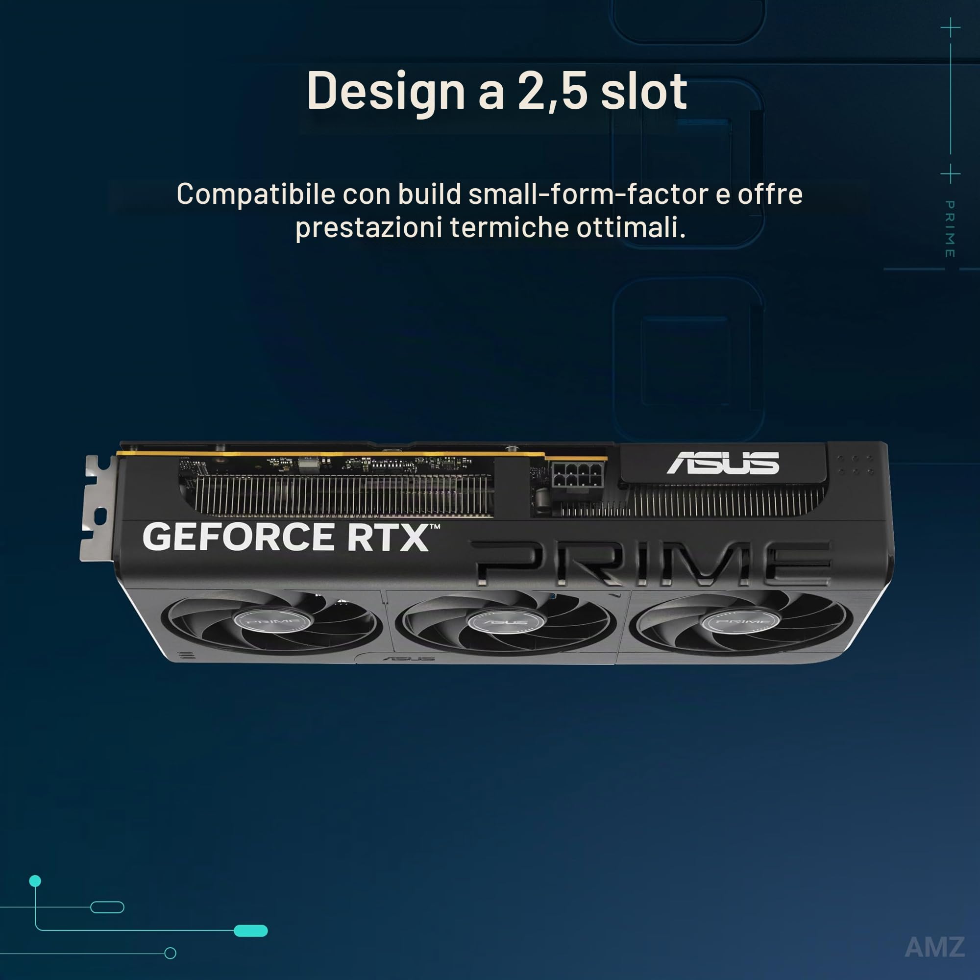 ASUS Prime NVIDIA GeForce RTX 5060 OC Edition, Scheda Grafica 8 GB GDDR7, 128 Bit, PCIe 5.0, 3 Ventole Axial-Tech, 1 HDMI 2.1, 3 DisplayPort 2.1, GPU Tweak III, Nera, PRIME-RTX5060-O8G