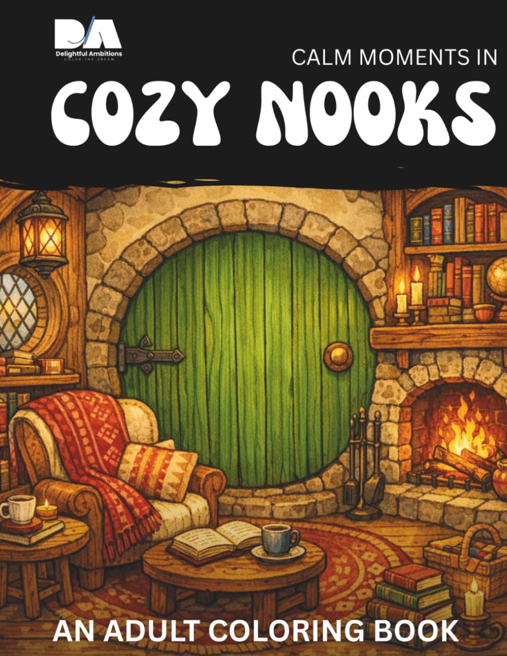 Calm Moments in Cozy Nooks: An Adult Coloring Book (Enchanted Spaces: Buildings and Nature Coloring Books)