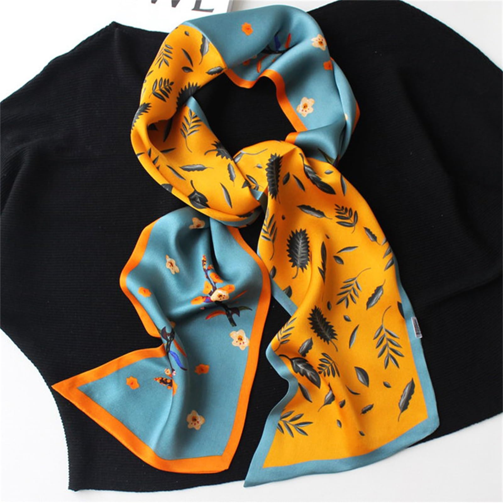 Sciarpa di Seta Sciarpa di seta primaverile e autunnale Sciarpa lunga Cintura svolazzante for asciugamano decorativo multifunzionale Sciarpe di Seta da Donna