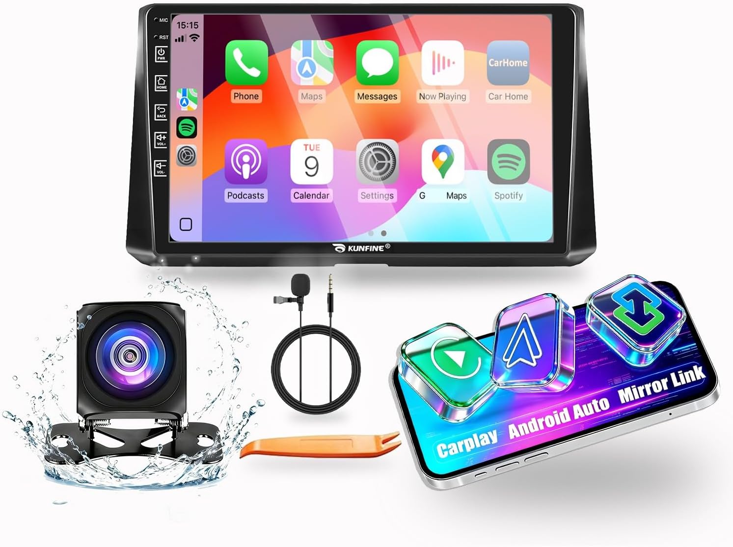 for Toyota Corolla 2020-2025 Car CarPlay Android Auto Navigation Stereo GPS Radio Reverse Camera Display 10" IPS Touchscreen Headunit Tablet Pad Media Player, if Applicable Quad Core 2G+64G