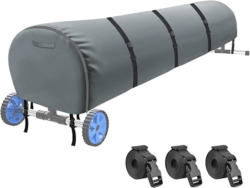 Cubierta de carrete de piscina gris para carrete de piscinas de hasta 20 pies de ancho, 600 D, resistente al agua, cubierta de carrete de manta