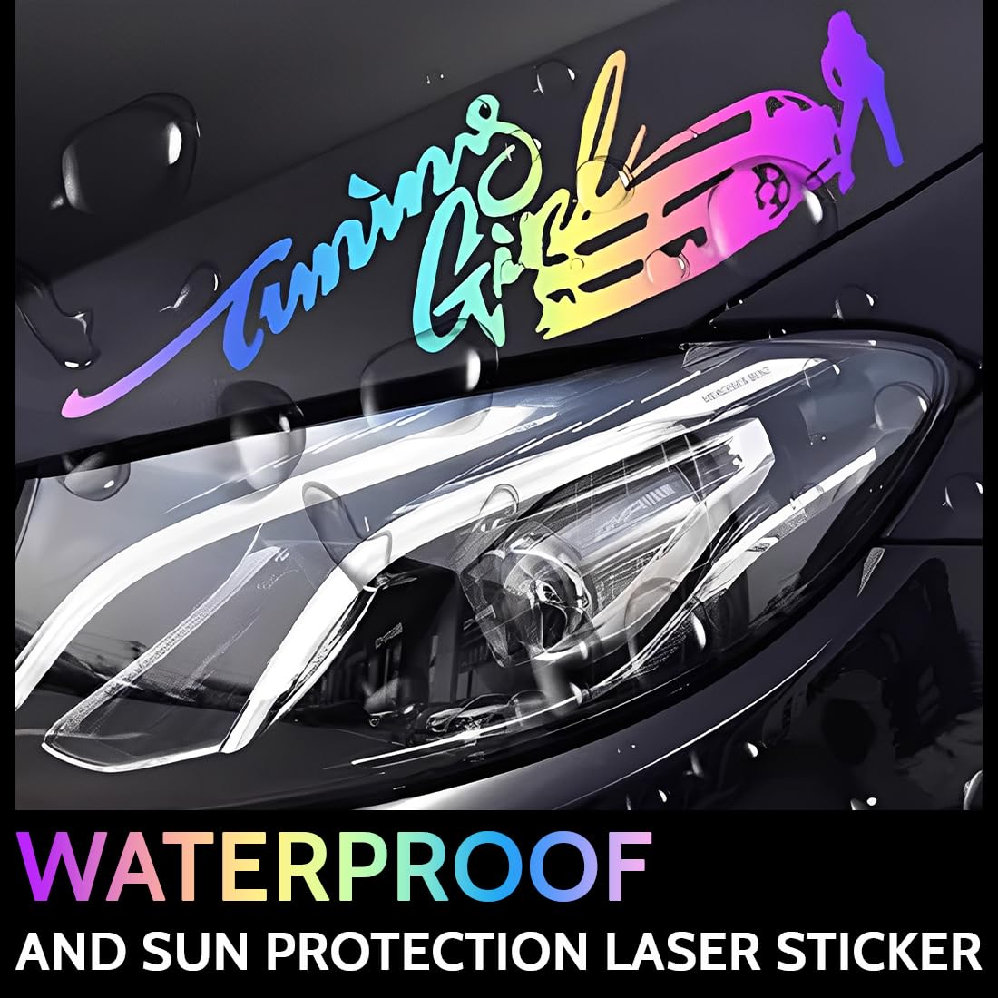 12-częściowy zestaw kolorowych naklejek laserowych, tuningowych naklejek na samochód, motocykl, fajne naklejki na kask motocyklowy, deskorolkę, samochód i motocykl