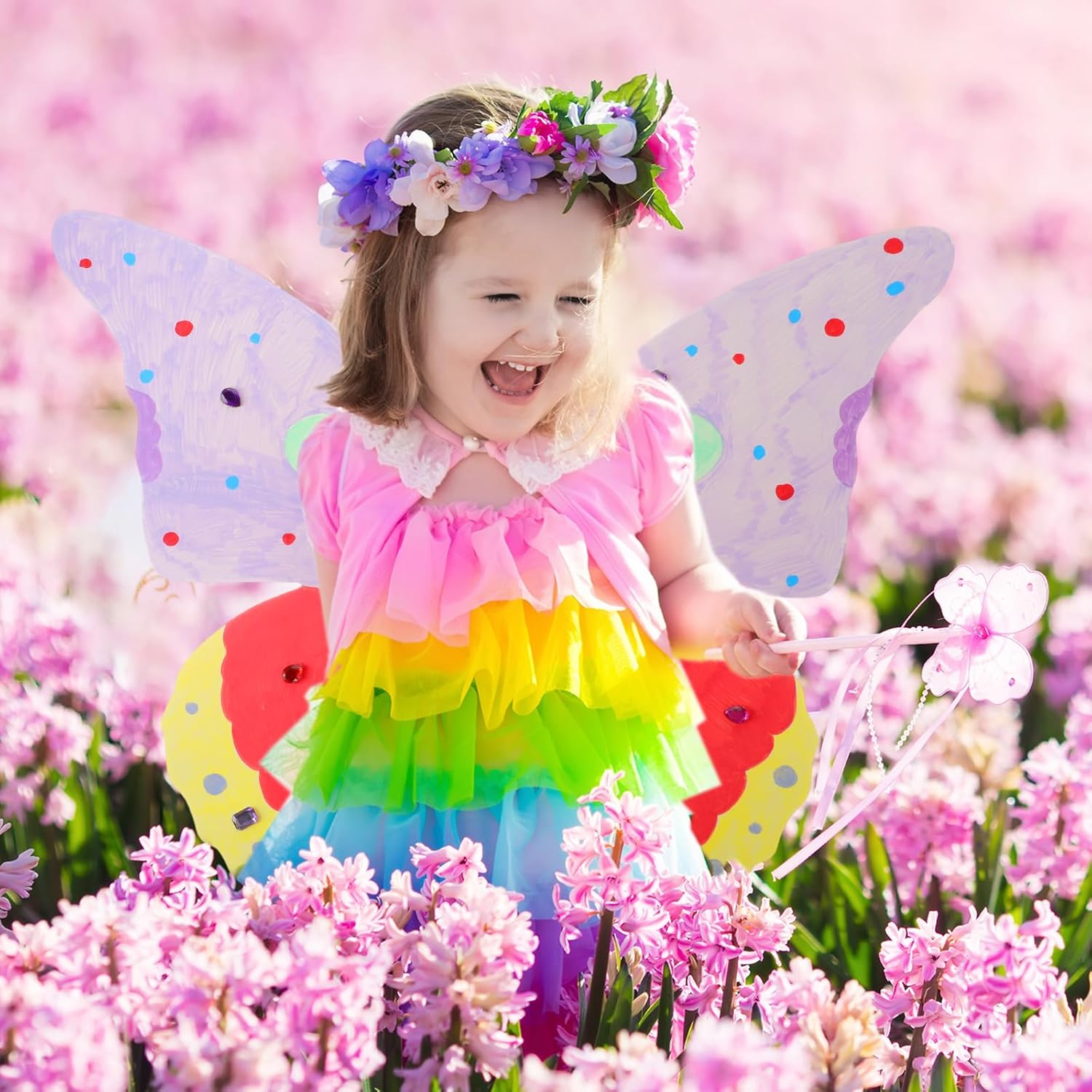Blueweenly 12 Set DIY Bulk Fairy Wings for Summer Outdoor Activity 20.5 x 15.8 Inch Decorate Your Own Butterfly Wings with Paint and Diamond Stickers for Kids Arts Crafts Classroom Birthday Party
