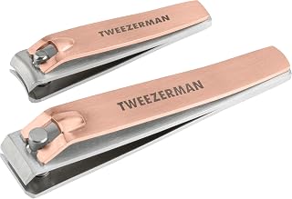 Tweezerman Rose Gold Combo Clipper Set - Fingernail & Toenail Clippers with Sharp Stainless Steel Blades for Precise Trimming