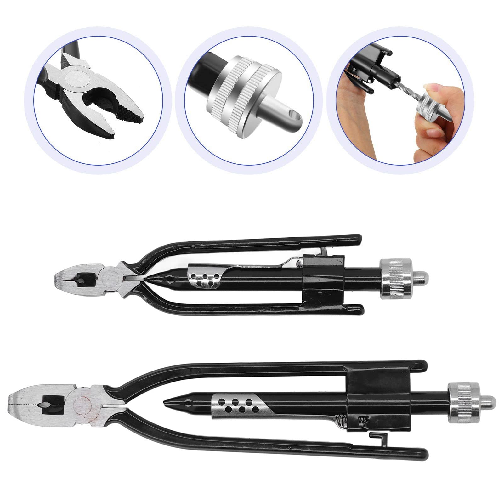 Alicates de Seguridad para Cables, Cortador de Alambre Giratorio de Bloqueo de Acero Al Carbono de 6 y 9 Pulgadas, Herramienta Multiusos Industrial Automotriz, 2 uds.