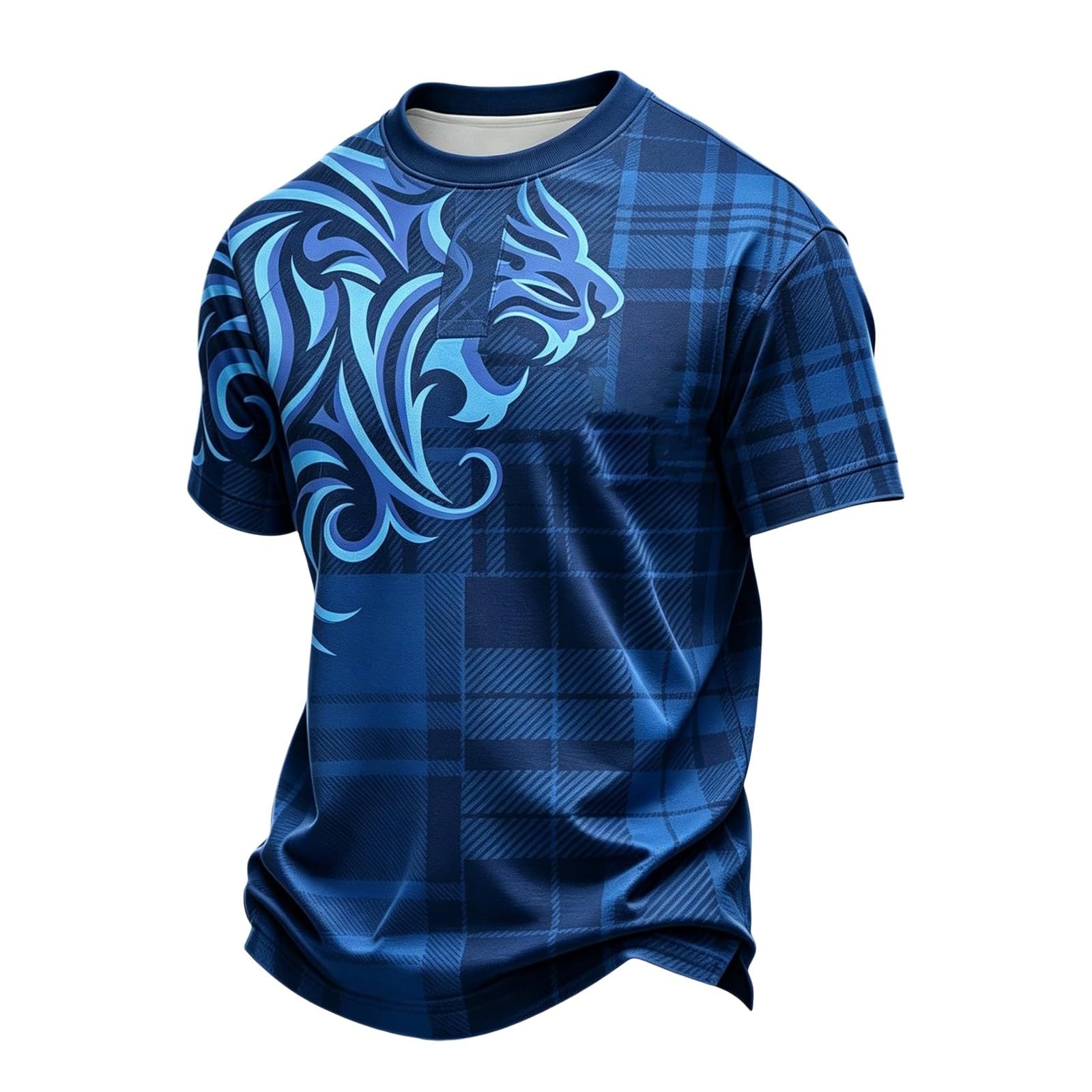 Scotland World Cup 2026 Shirt Mens Scotland Flag Soccer T-Shirt Football 2026 Merchandise Retro Flag Short Sleeve Crewneck Tee for Football Fans & Supporters A Blue