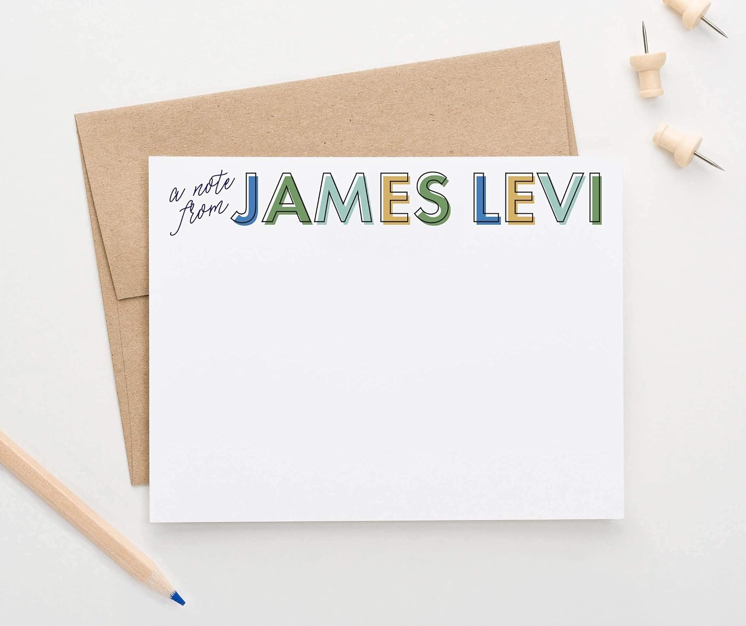 Personalized Thank You Stationery for Boys, Personalized FLAT Stationery for Boy, Cute Stationery for Kids Thank You Notes, Boys Stationary with Envelopes, Your Choice of Quantity