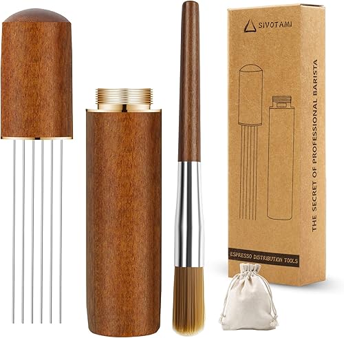 WDT Herramientas de distribución juego de agitador de café espresso con 6 agujas de acero inoxidable de 0016in juego de agitadores de mano disponible en Yaxa Guatemala