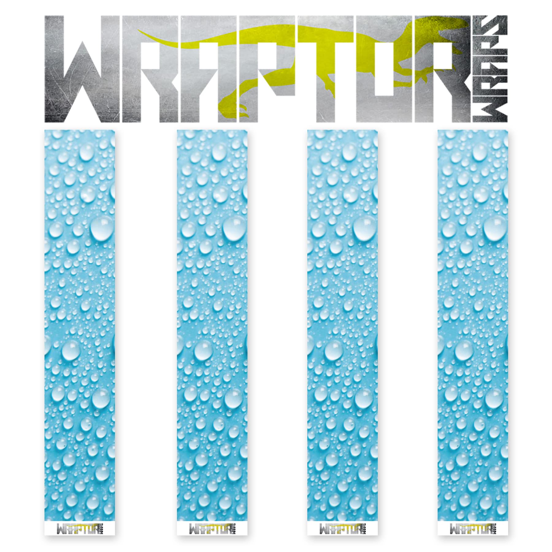 na-1 Wraptor Wraps Archery Arrow Wraps - Blue Droplets Arrow Wraps - Full Wrap Design - Pack of 13-150mm Length - Small Width